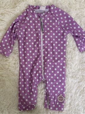 Bonverano Swimsuit 12-18m Lilac Polka Dots